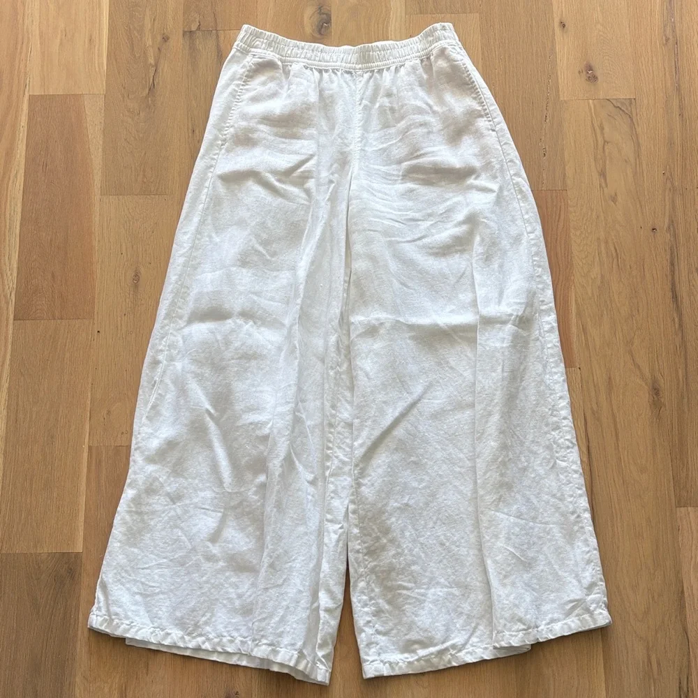 NWOT Lands’ End Linen Palazzo Pant - Picture 2 of 5